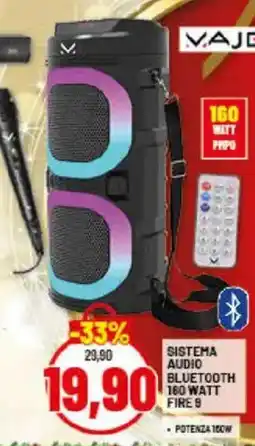 Risparmio Casa MAJESTIC sistema audio bluetooth 160 watt fire 9 offerta