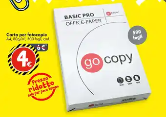 Go copy Carta per fotocopie A4