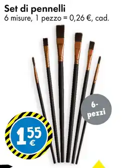 Tedi Set di pennelli 6 pezzi offerta