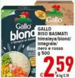 Iper Triscount Gallo riso basmati offerta