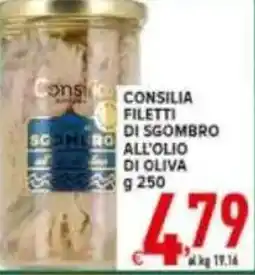 Iper Triscount Consilia scom ro filetti di sgombro all'olio di oliva offerta