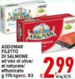 Iper Triscount Asdomar filetto di salmone offerta