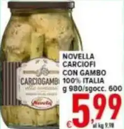 Iper Triscount Novella carciofi con gambo offerta