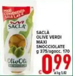Iper Triscount Sacla olive verdi maxi snocciolate offerta