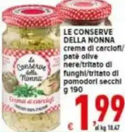 Iper Triscount Le conserve della nonna crema di carciofl offerta