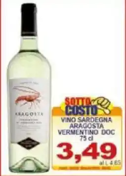 Pewex Vino sardegna aragosta vermentino DOC offerta