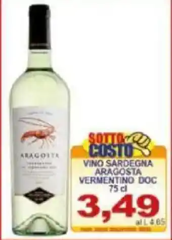 Pewex Vino sardegna aragosta vermentino DOC offerta
