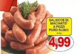 Pewex Salsicce di macinate a pezzi puro suino offerta
