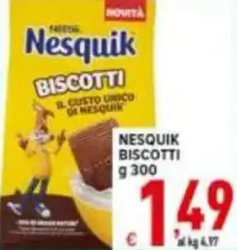 Iper Triscount Nesquik biscotti offerta