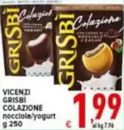 Iper Triscount Vicenzi grisbi colazione offerta