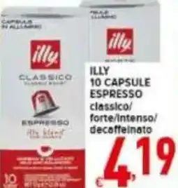 Iper Triscount Illy 10 capsule espresso offerta
