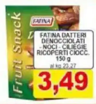 Pewex Fatina datteri denocciolati noci ciliegie ricoperti ciocc. offerta