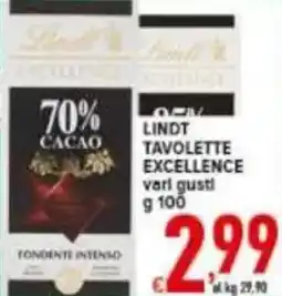 Iper Triscount Lindt tavolette excellence offerta