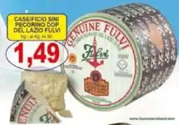 Pewex Caseificio sini pecorino dop del lazio fulvi offerta