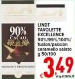 Iper Triscount Lindt tavolette excellence offerta