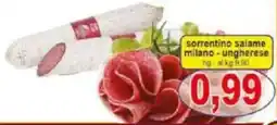 Pewex Sorrentino salame milano- ungherese offerta