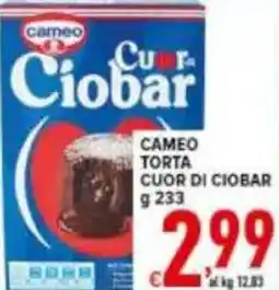 Iper Triscount Cameo torta cuor di ciobar offerta