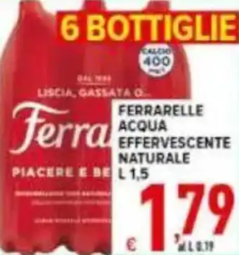 Iper Triscount Ferrarelle acqua effervescente naturale offerta