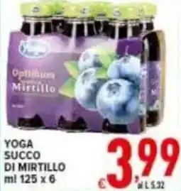 Iper Triscount Yoga succo di mirtillo offerta