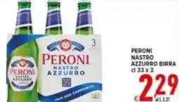 Iper Triscount Peroni nastro azzurro birra offerta