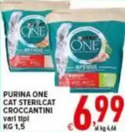Iper Triscount Purina one cat sterilcat croccantini offerta