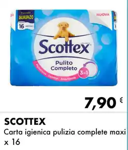 Iper Tosano SCOTTEX Carta igienica pulizia complete maxi x16 offerta
