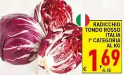 Iper Triscount Radicchio tondo rosso italia 1° categoria offerta