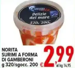 Iper Triscount Norita surimi a forma di gamberoni offerta
