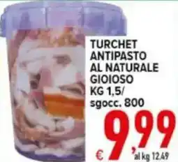 Iper Triscount Turchet antipasto al naturale gioioso offerta