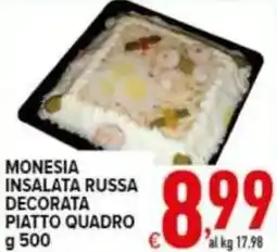 Iper Triscount Monesia insalata russa decorata piatto quadro offerta