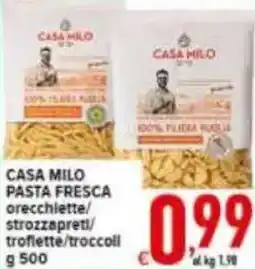 Iper Triscount Casa milo pasta fresca offerta