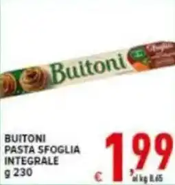 Iper Triscount Buitoni pasta sfoglia integrale offerta