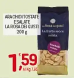 Crai Arachidi tostate e salate LA ROSA DEI GUSTI offerta
