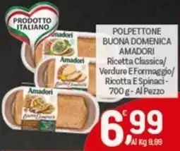 Crai Polpettone buona domenica AMADORI offerta