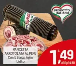 Crai Pancetta arrotolata al pepe con e senza aglio letto offerta