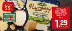 Crai Parmigiano grattugiato parmareggio GRAN TERRE offerta