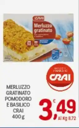 Crai Merluzzo gratinato pomodoro e basilico CRAI offerta
