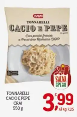 Crai Tonnarelli cacio e pepe CRAI offerta