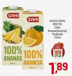 Crai Succo 100% frutta CRAI offerta