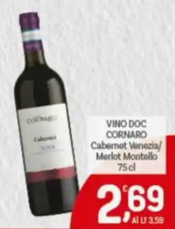 Crai Vino doc CORNARO offerta
