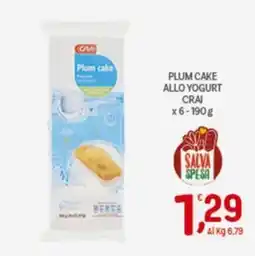 Crai Plum cake allo yogurt CRAI offerta
