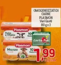 Crai Omogeneizzati di carne PLASMON offerta