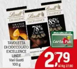 Crai Tavoletta di cioccolato excellence LINDT offerta