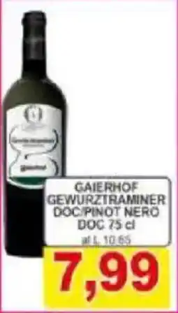 Pewex Gaierhof gewurztraminer doc/pinot nero DOC offerta