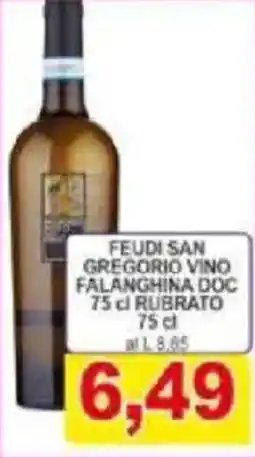 Pewex Feudi san gregorio vino falanghina DOC rubrato offerta