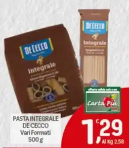 Crai Pasta integrale DE CECCO offerta