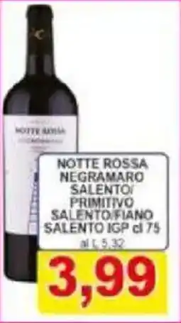 Pewex Notte rossa negramaro salento primitivo salento fiano salento IGP offerta