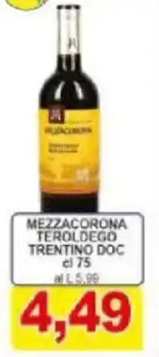 Pewex Mezzacorona teroldego trentino DOC offerta