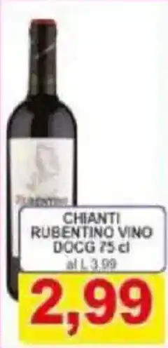 Pewex Chianti rubentino vino DOCG offerta