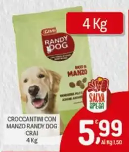 Crai Croccantini con manzo randy dog CRAI offerta